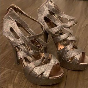 Forever 21 gold heels
